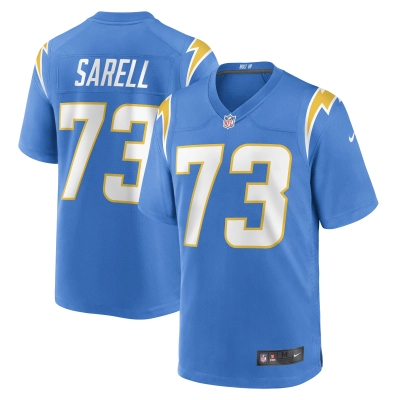 Men's Los Angeles Chargers Foster Sarell Powder Blue Game Player Jersey 01