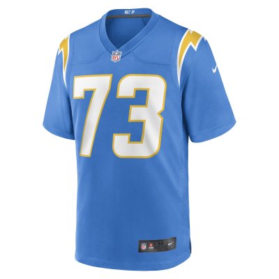 Men's Los Angeles Chargers Foster Sarell Powder Blue Game Player Jersey 02