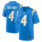 Men's Los Angeles Chargers Gus Edwards Powder Blue Game Jersey