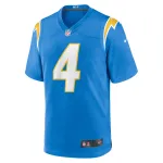 Men's Los Angeles Chargers Gus Edwards Powder Blue Game Jersey
