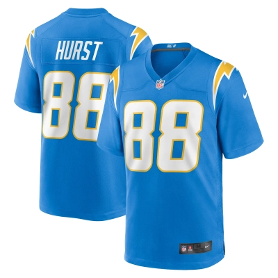 Men's Los Angeles Chargers Hayden Hurst Powder Blue Game Jersey 01