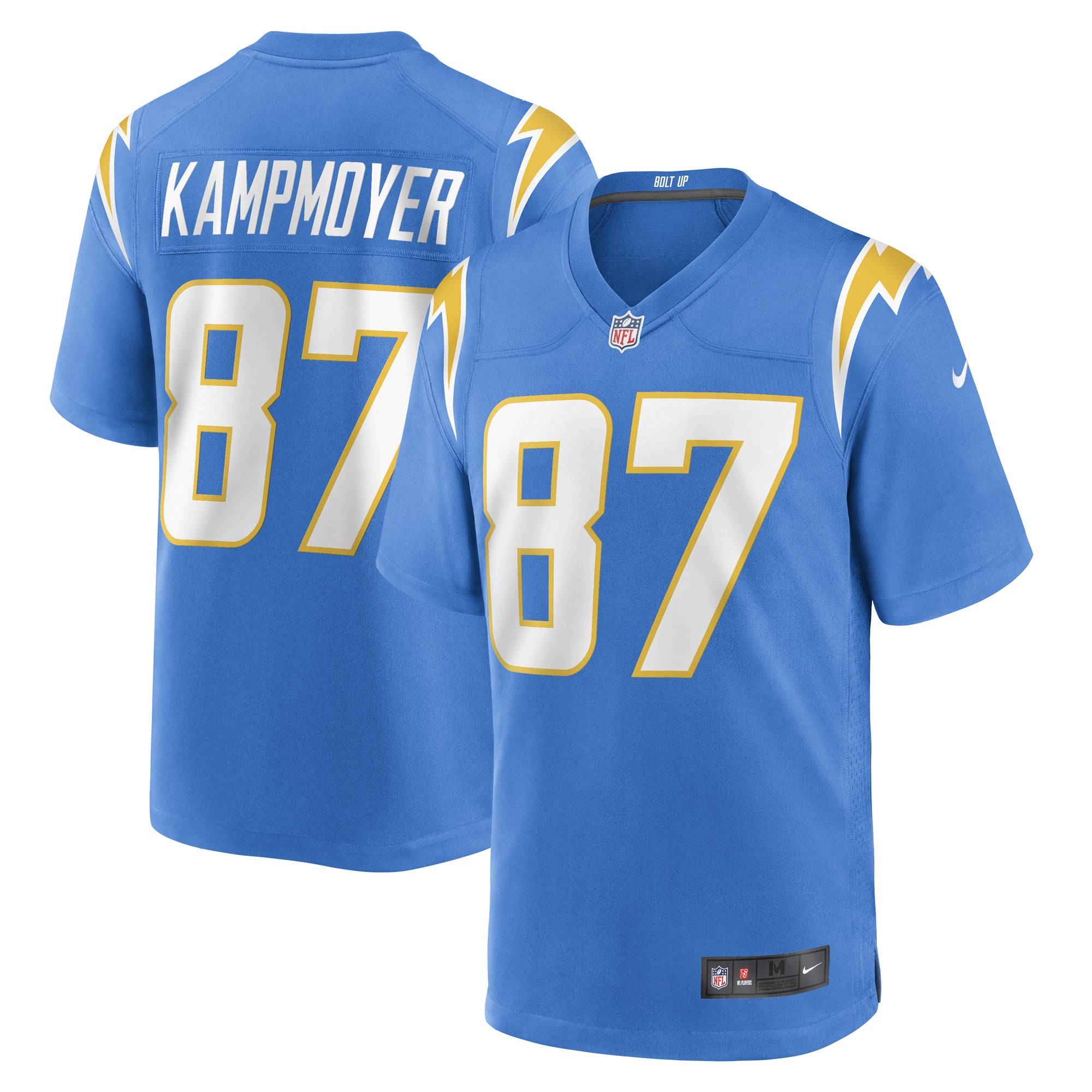 Men's Los Angeles Chargers Hunter Kampmoyer Powder Blue Game Player Jersey