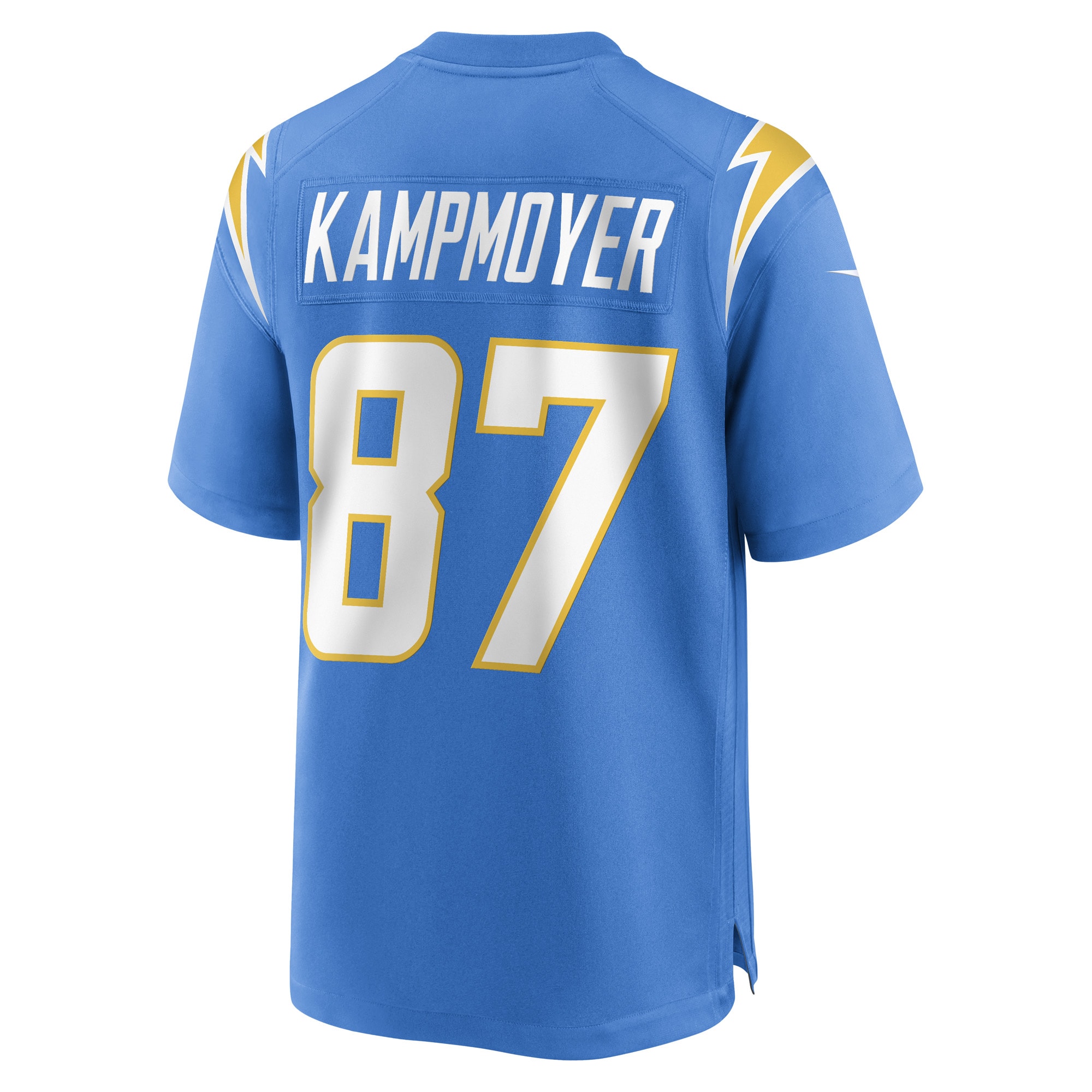 Men's Los Angeles Chargers Hunter Kampmoyer Powder Blue Game Player Jersey