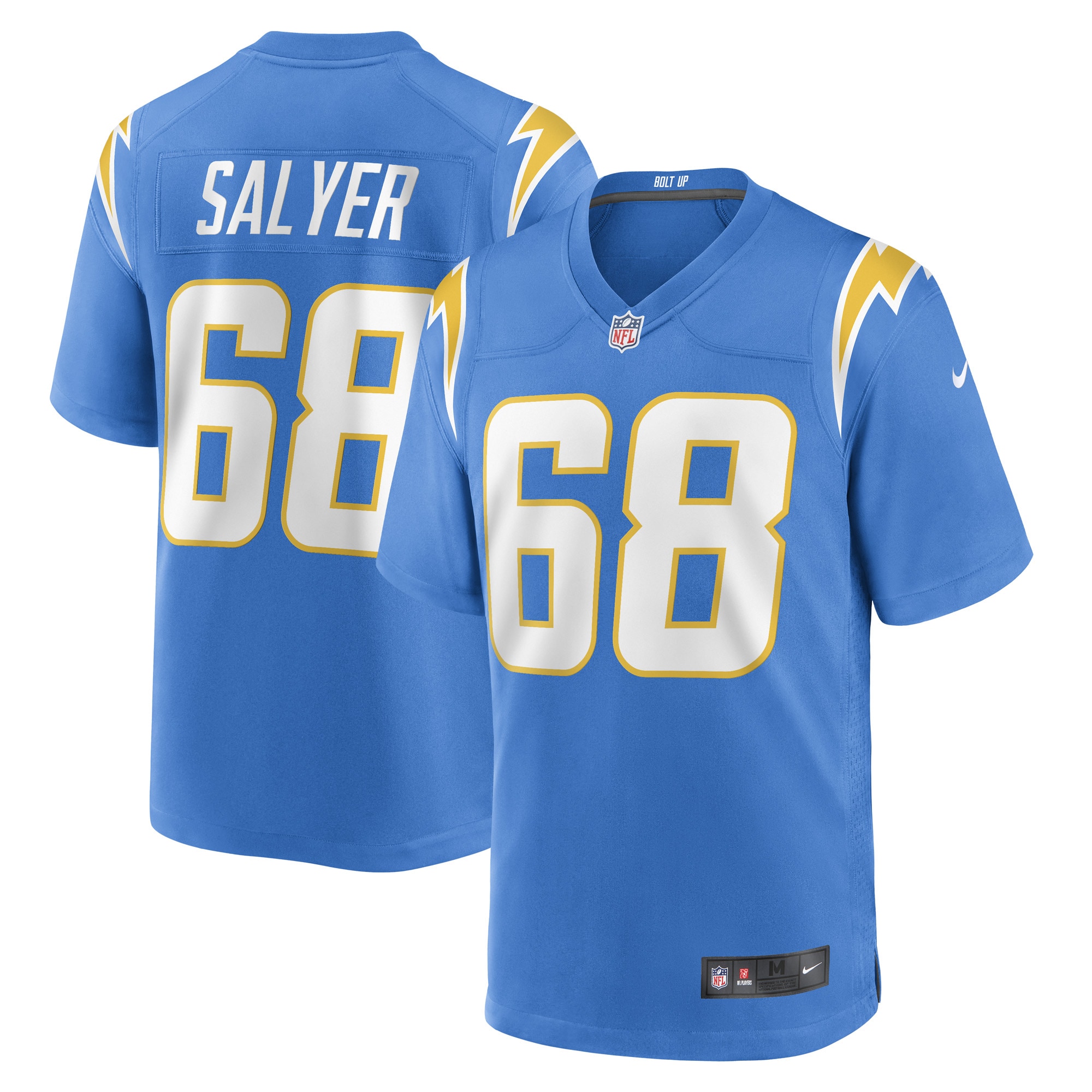 Men's Los Angeles Chargers Jamaree Salyer Powder Blue Game Player Jersey