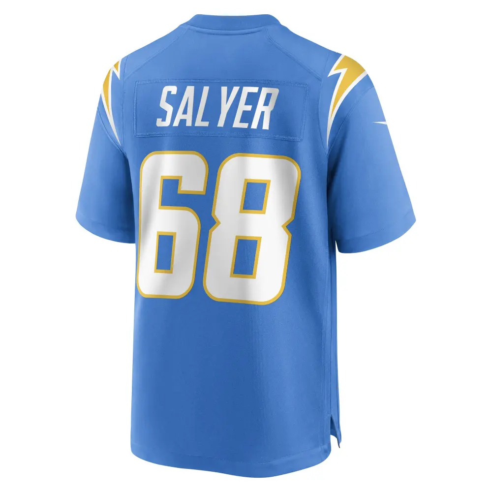 Men's Los Angeles Chargers Jamaree Salyer Powder Blue Game Player Jersey