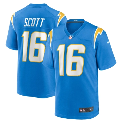 Men's Los Angeles Chargers JK Scott Powder Blue Game Jersey 01