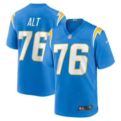 Men's Los Angeles Chargers Joe Alt Powder Blue 2024 NFL Draft First Round Pick Player Game Jersey 01