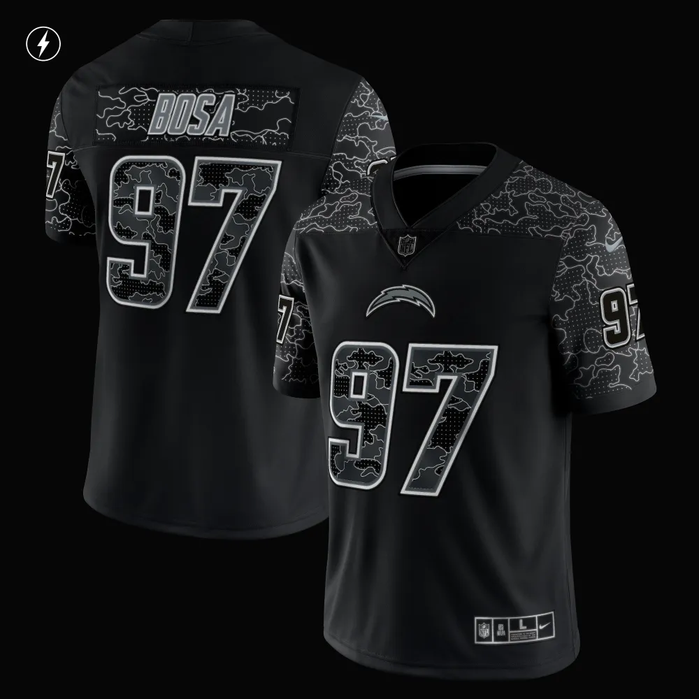 Men's Los Angeles Chargers Joey Bosa Black RFLCTV Limited Jersey