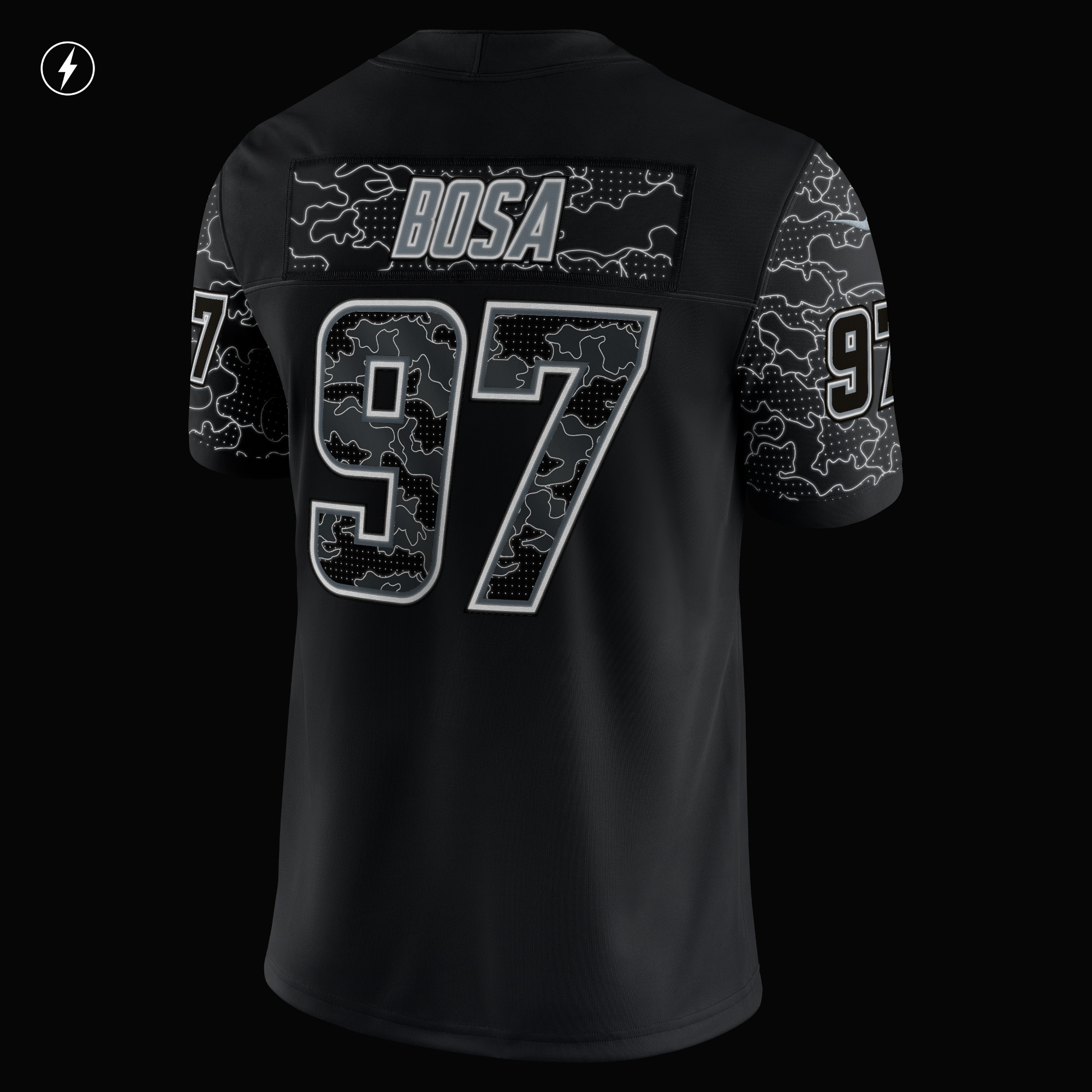 Men's Los Angeles Chargers Joey Bosa Black RFLCTV Limited Jersey