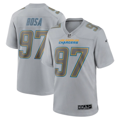Men's Los Angeles Chargers Joey Bosa Gray Atmosphere Fashion Game Jersey 01