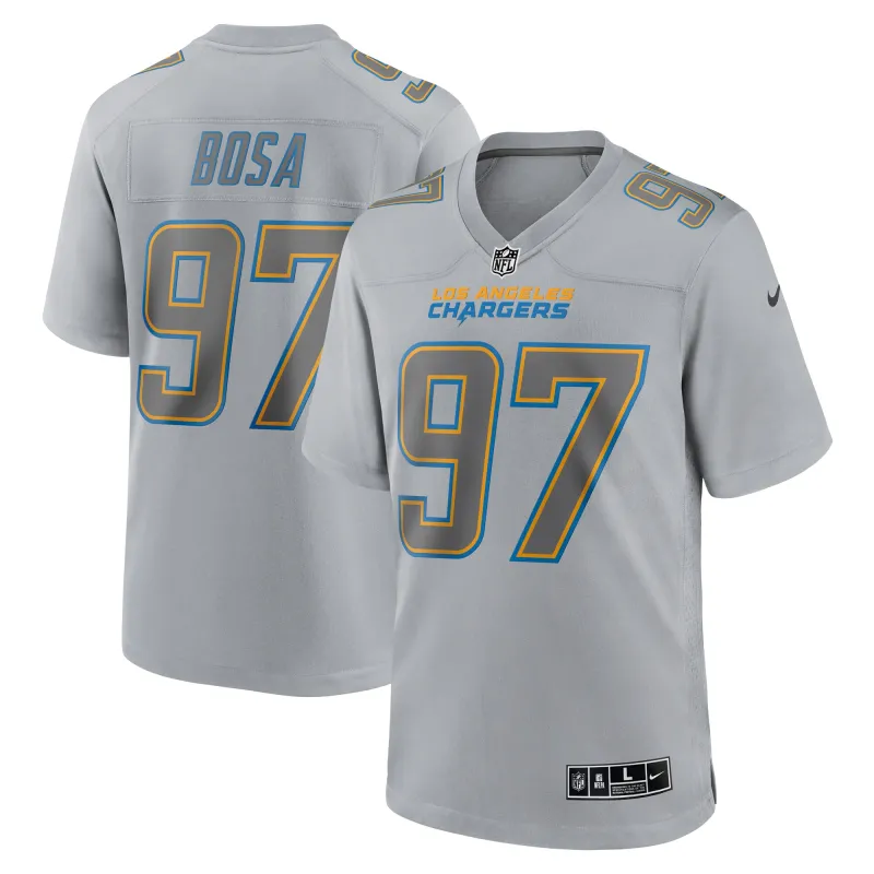 Men's Los Angeles Chargers Joey Bosa Gray Atmosphere Fashion Game Jersey