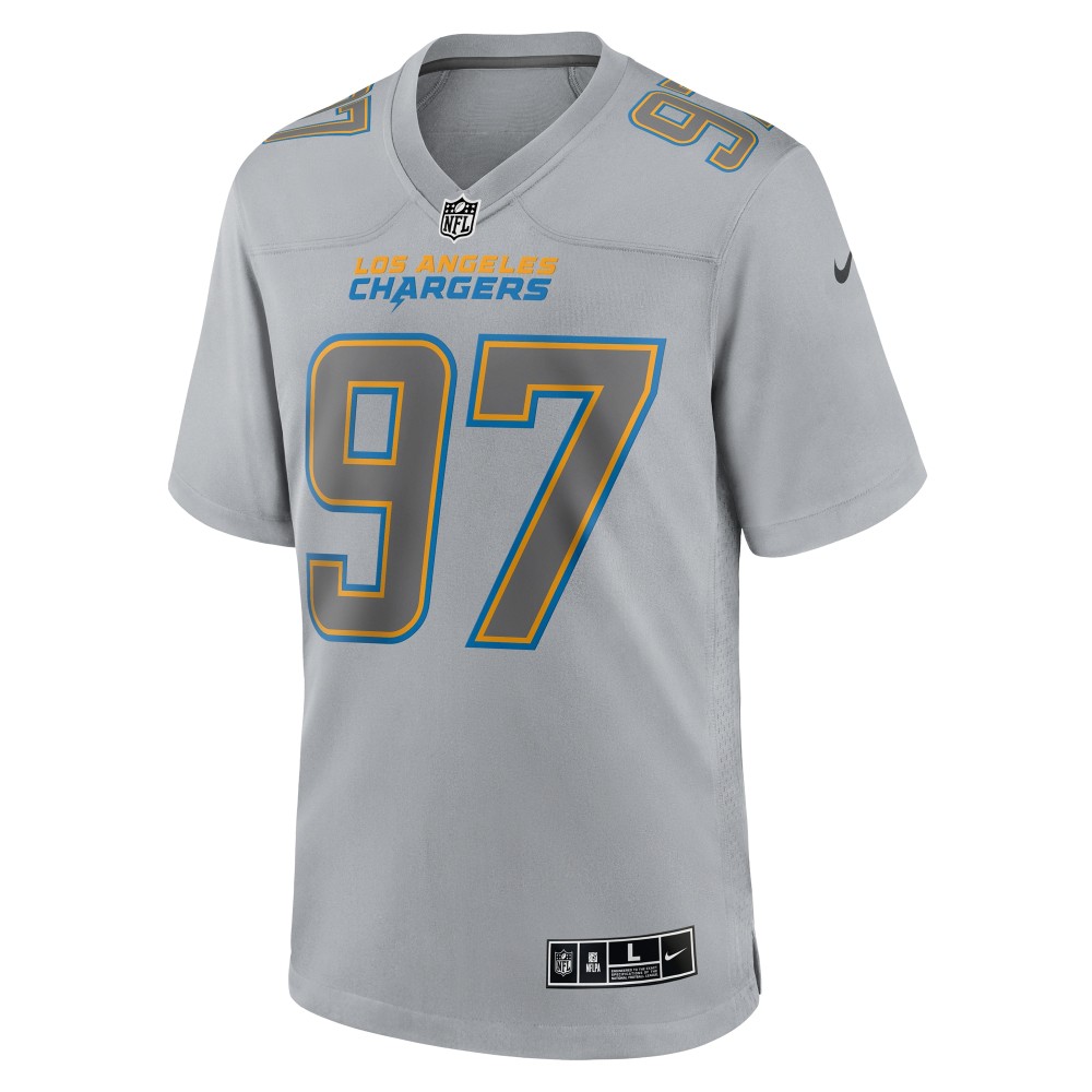 Men's Los Angeles Chargers Joey Bosa Gray Atmosphere Fashion Game Jersey