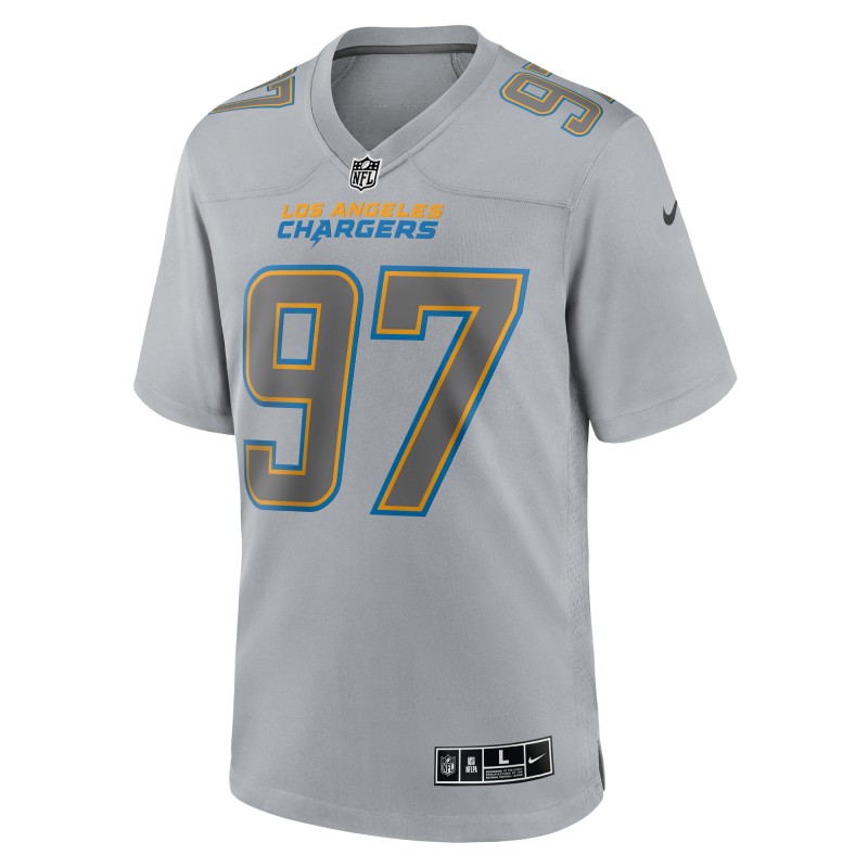Men's Los Angeles Chargers Joey Bosa Gray Atmosphere Fashion Game Jersey