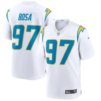 Men's Los Angeles Chargers Joey Bosa White Game Jersey 01