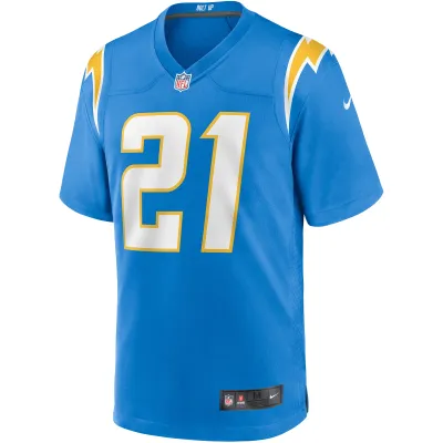 Men's Los Angeles Chargers John Hadl Powder Blue Game Retired Player Jersey 02