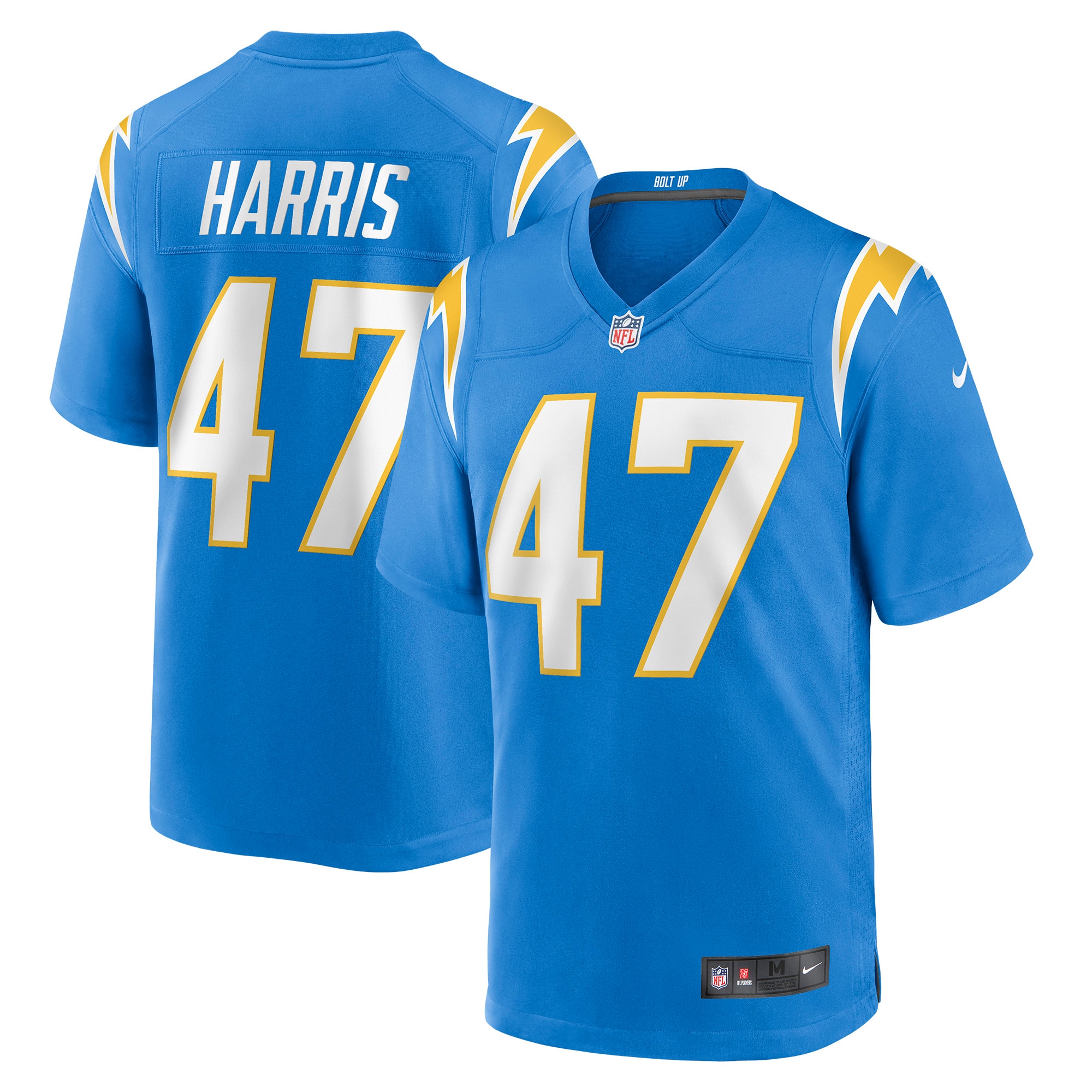 Men's Los Angeles Chargers Josh Harris Powder Blue Game Jersey