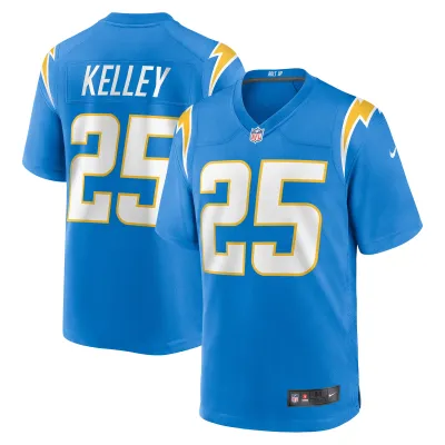 Men's Los Angeles Chargers Joshua Kelley Powder Blue Game Jersey 01