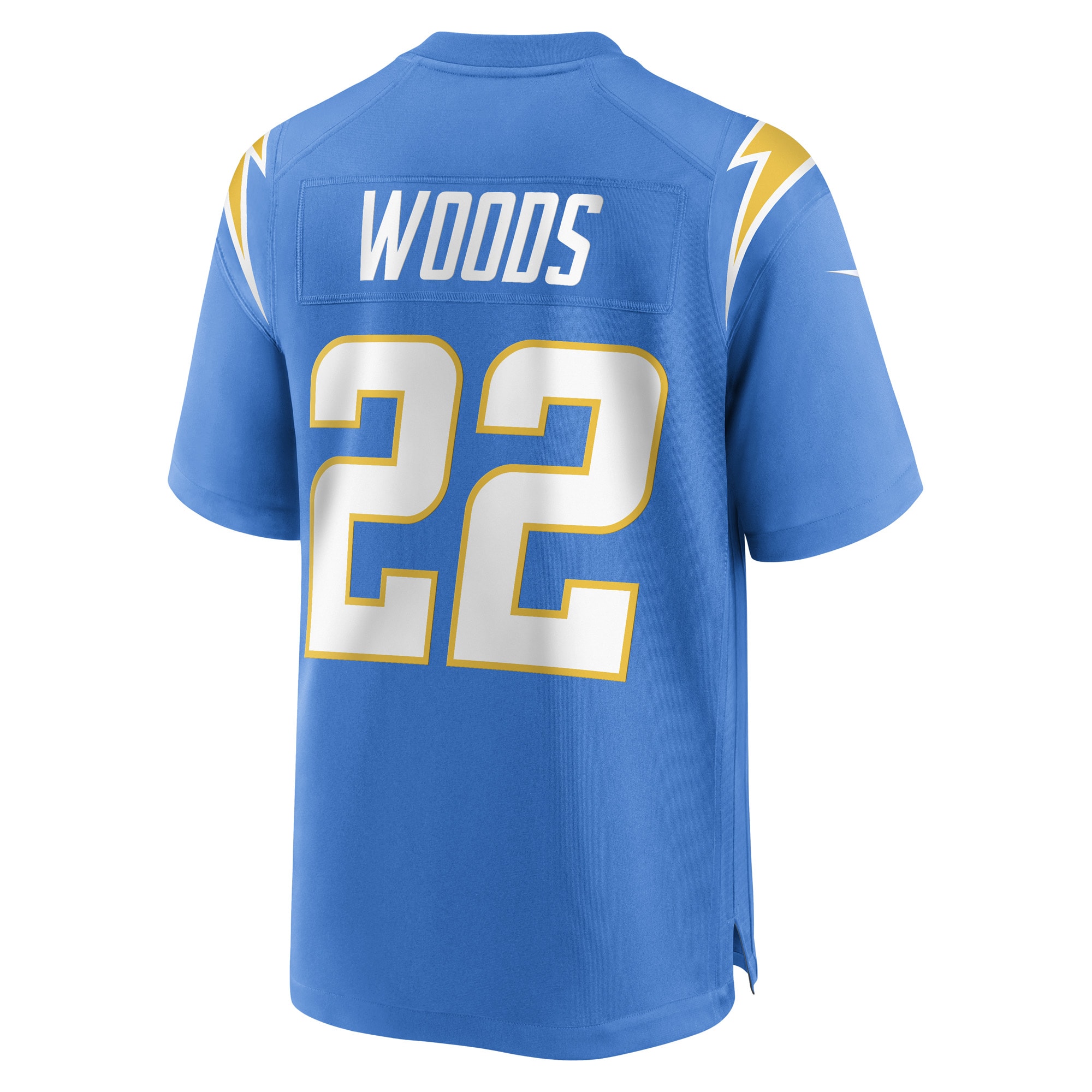 Men's Los Angeles Chargers JT Woods Powder Blue Game Player Jersey