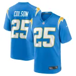 Men's Los Angeles Chargers Junior Colson Powder Blue Team Game Jersey