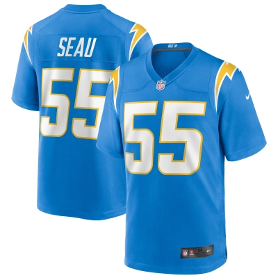 Men's Los Angeles Chargers Junior Seau Powder Blue Game Retired Player Jersey 01