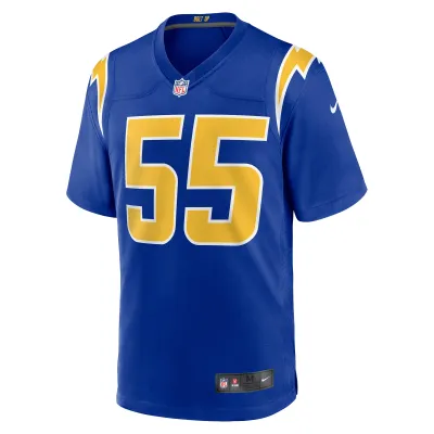Men's Los Angeles Chargers Junior Seau Royal Retired Player Alternate Game Jersey 02