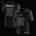 Men's Los Angeles Chargers Justin Herbert Black RFLCTV Limited Jersey