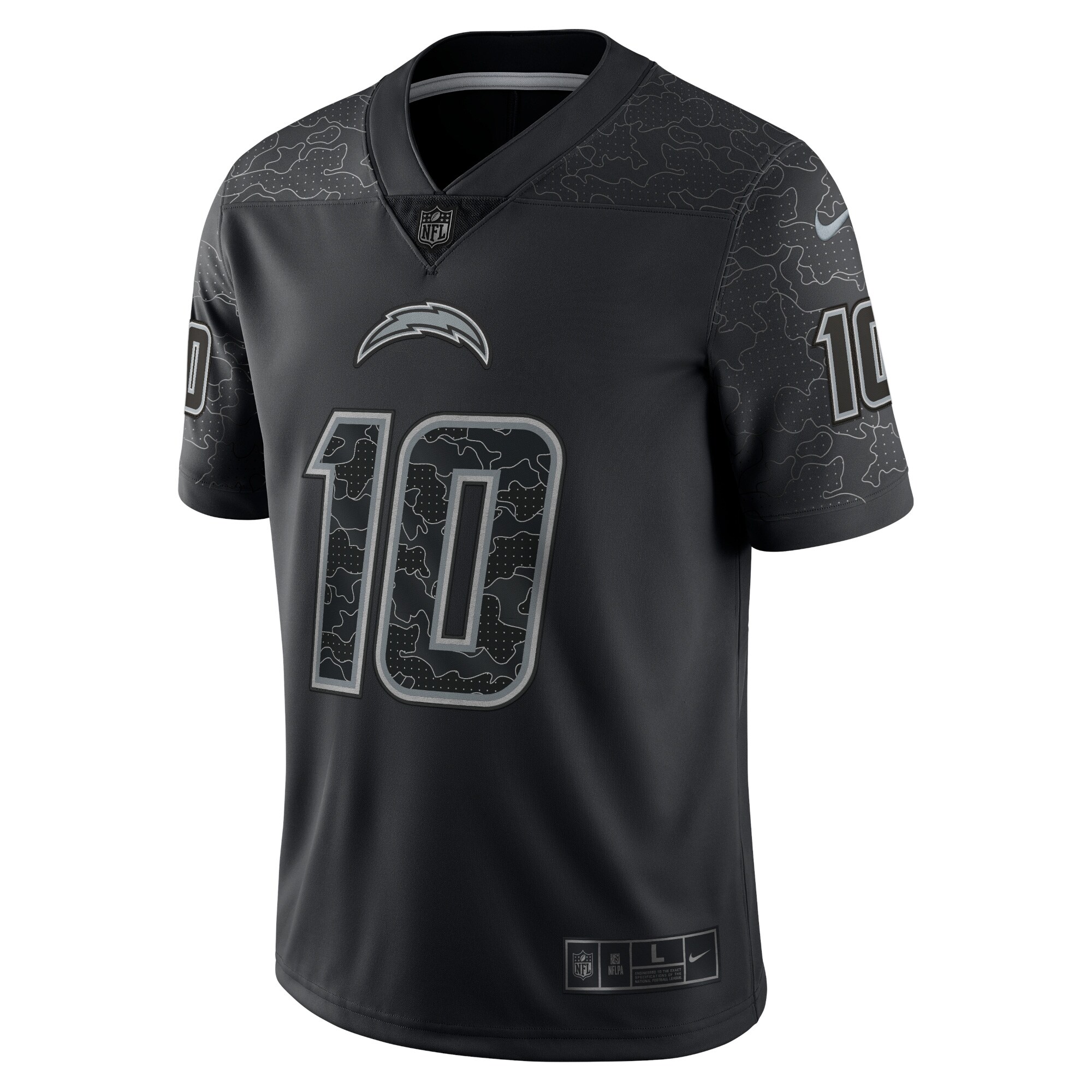 Men's Los Angeles Chargers Justin Herbert Black RFLCTV Limited Jersey