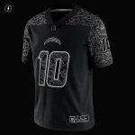Men's Los Angeles Chargers Justin Herbert Black RFLCTV Limited Jersey