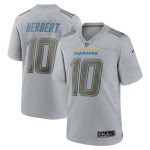 Men's Los Angeles Chargers Justin Herbert Gray Atmosphere Fashion Game Jersey