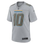 Men's Los Angeles Chargers Justin Herbert Gray Atmosphere Fashion Game Jersey