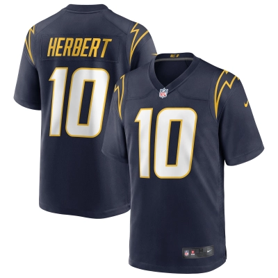 Men's Los Angeles Chargers Justin Herbert Navy Alternate Game Jersey 01