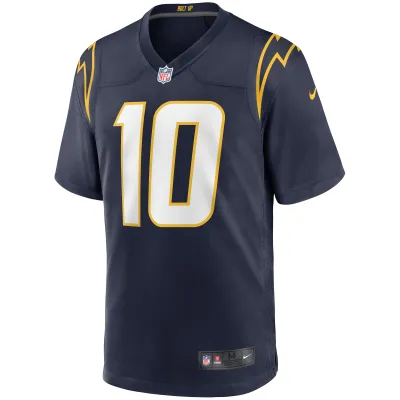 Men's Los Angeles Chargers Justin Herbert Navy Alternate Game Jersey 02