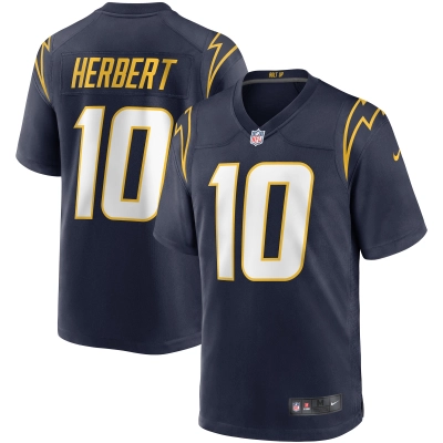 Men's Los Angeles Chargers Justin Herbert Navy Game Jersey 01