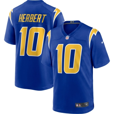 Men's Los Angeles Chargers Justin Herbert Royal 2nd Alternate Game Jersey 01
