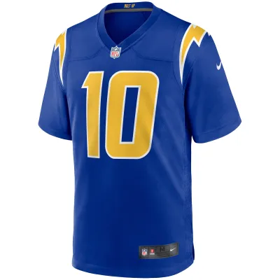 Men's Los Angeles Chargers Justin Herbert Royal 2nd Alternate Game Jersey 02