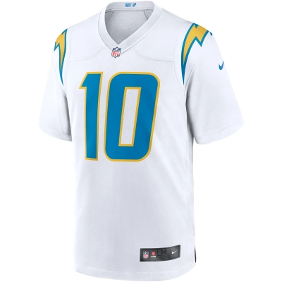 Men's Los Angeles Chargers Justin Herbert White Game Jersey 02