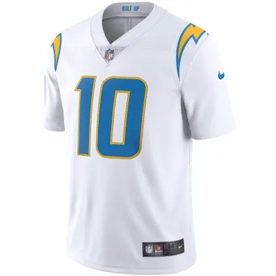 Men's Los Angeles Chargers Justin Herbert White Vapor Limited Jersey 02