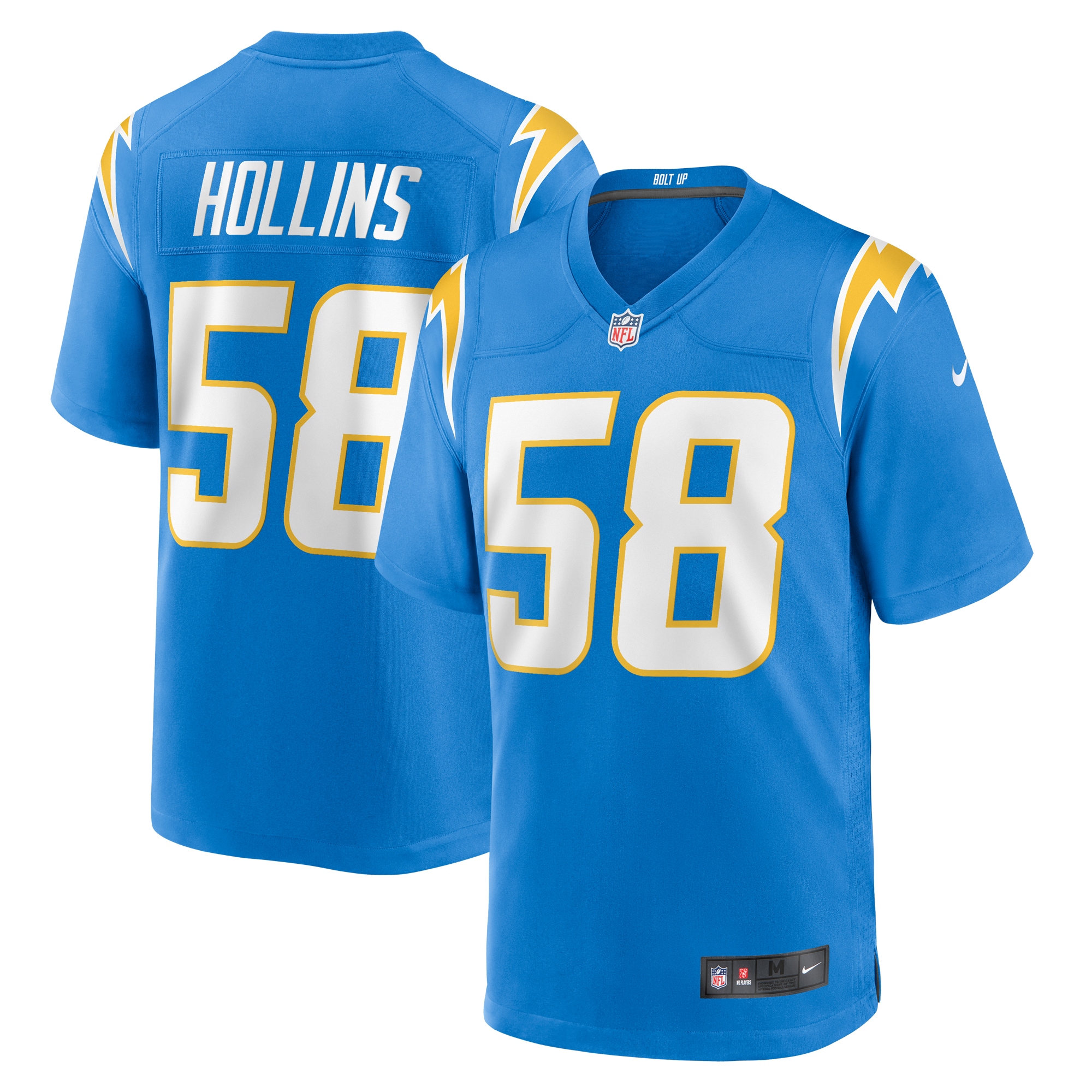 Men's Los Angeles Chargers Justin Hollins Powder Blue Game Jersey