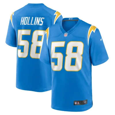 Men's Los Angeles Chargers Justin Hollins Powder Blue Game Jersey 01