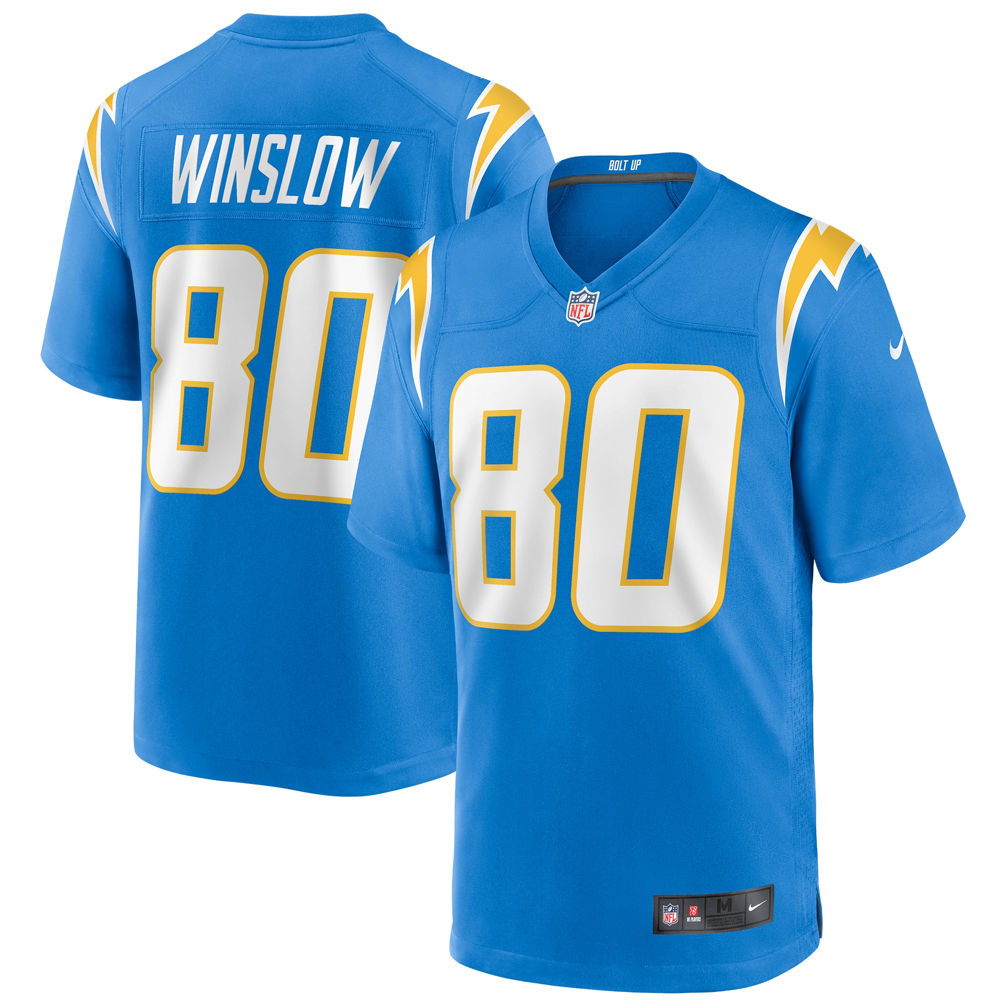 Men's Los Angeles Chargers Kellen Winslow Powder Blue Game Retired Player Jersey