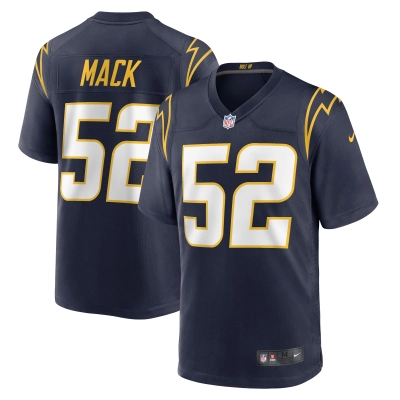 Men's Los Angeles Chargers Khalil Mack Navy Alternate Game Jersey 01