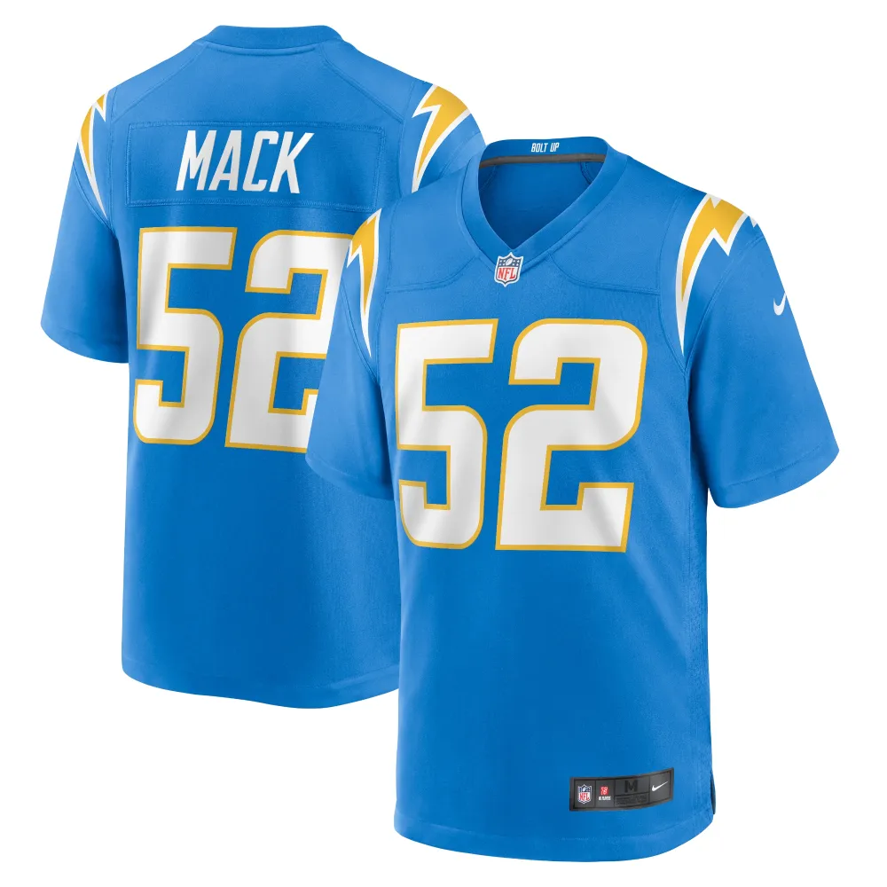 Men's Los Angeles Chargers Khalil Mack Powder Blue Game Jersey