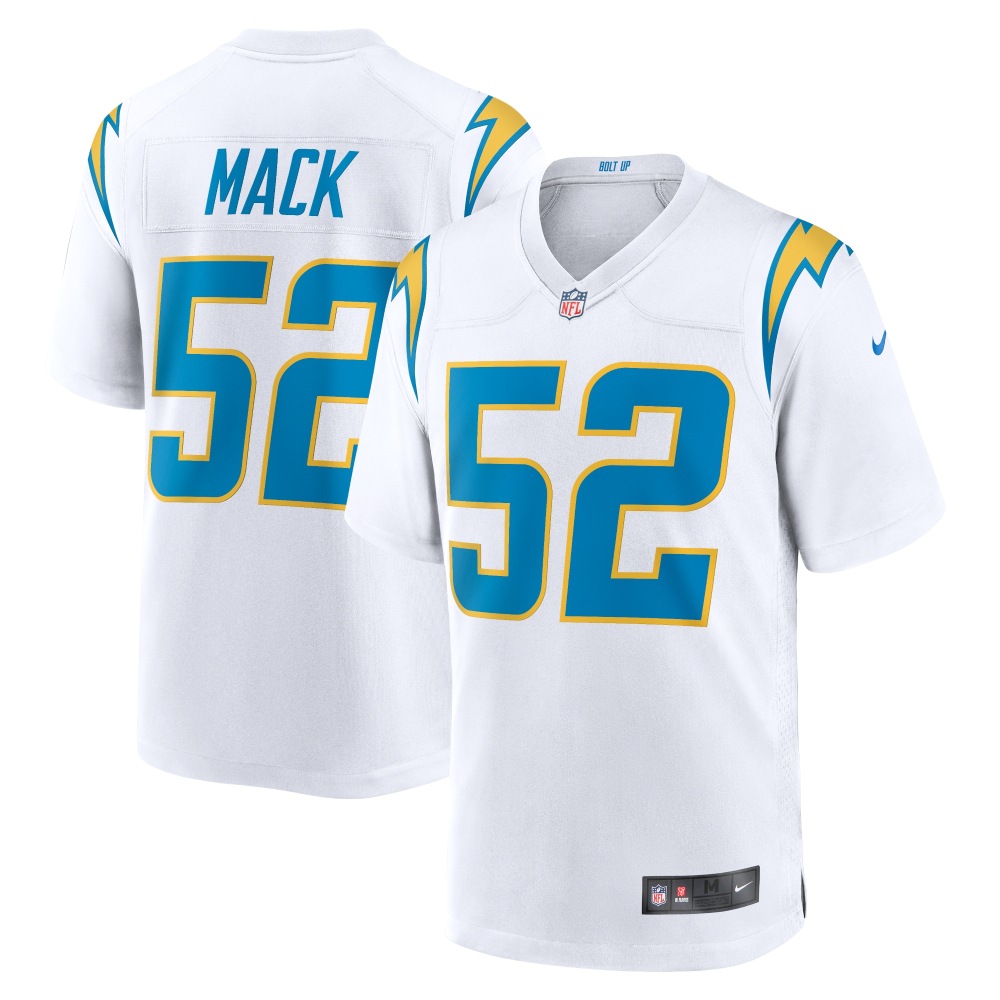 Men's Los Angeles Chargers Khalil Mack White Game Jersey