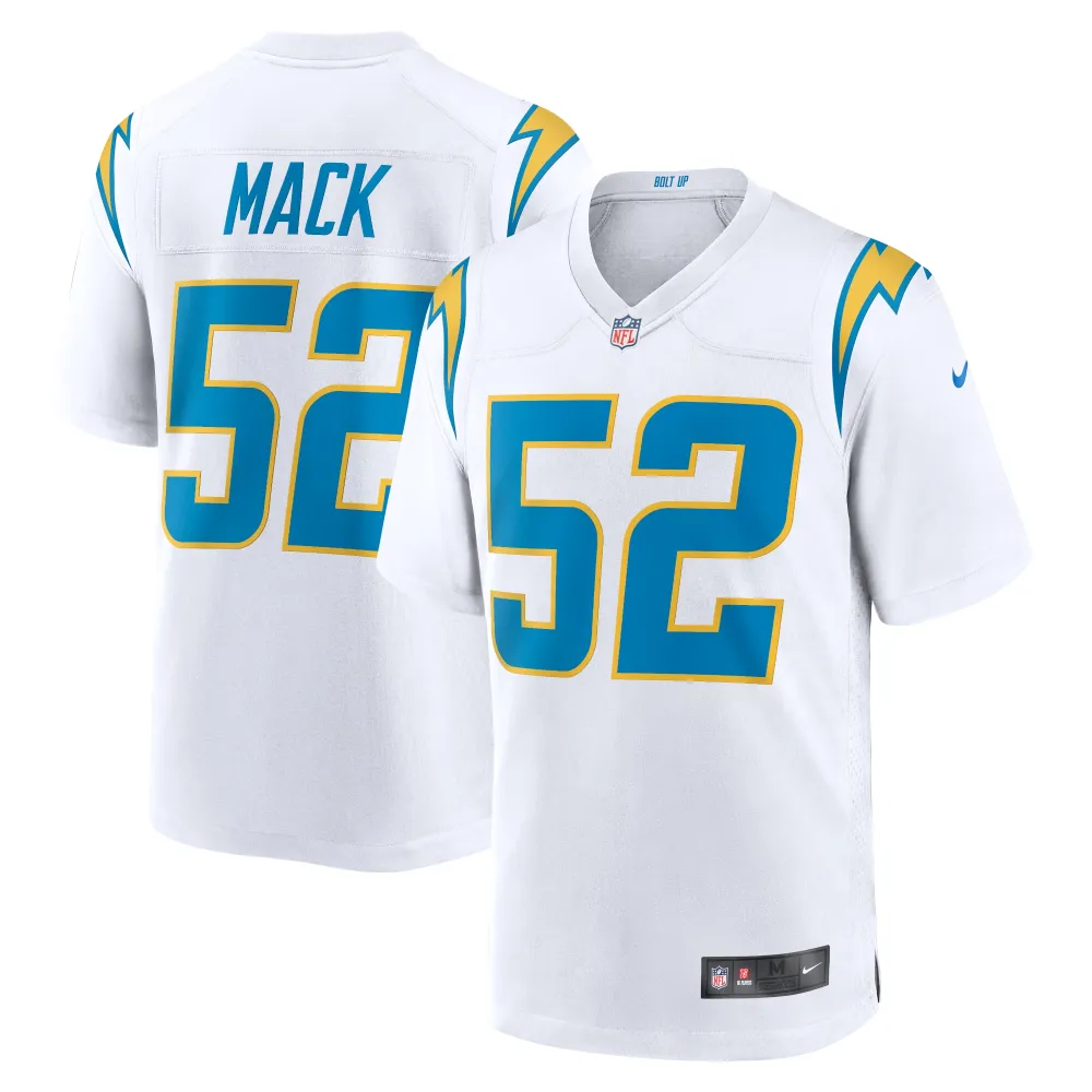 Men's Los Angeles Chargers Khalil Mack White Game Jersey