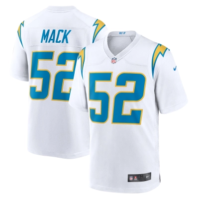 Men's Los Angeles Chargers Khalil Mack White Game Jersey 01