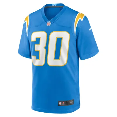 Men's Los Angeles Chargers Kimani Vidal Powder Blue Team Game Jersey 02