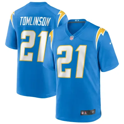 Men's Los Angeles Chargers LaDainian Tomlinson Powder Blue Game Retired Player Jersey 01