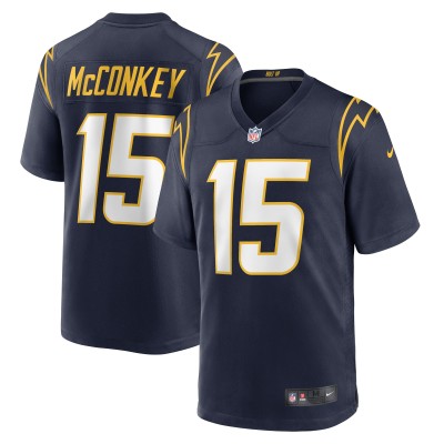 Men's Los Angeles Chargers Ladd McConkey Navy Alternate Game Jersey 01