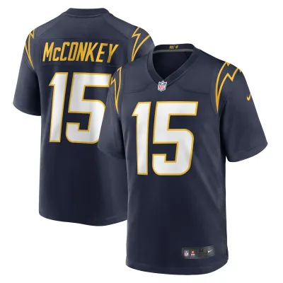 Men's Los Angeles Chargers Ladd McConkey Navy Alternate Game Jersey 01