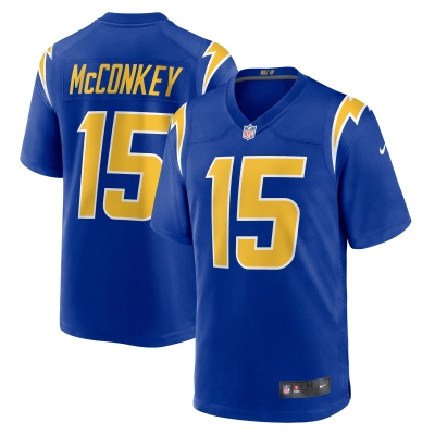 Men's Los Angeles Chargers Ladd McConkey Royal Alternate Game Jersey 01